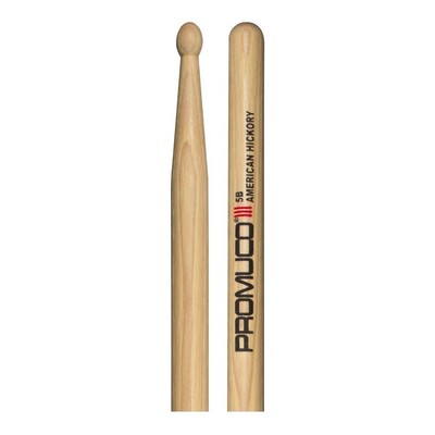 Promuco 18015B American Hickory 5B Wood Tip Drumsticks
