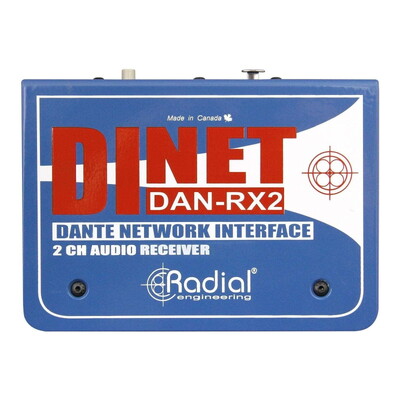 Radial DiNET DAN-TX2 Dante Network DI 2-Channel Audio Transmitter
