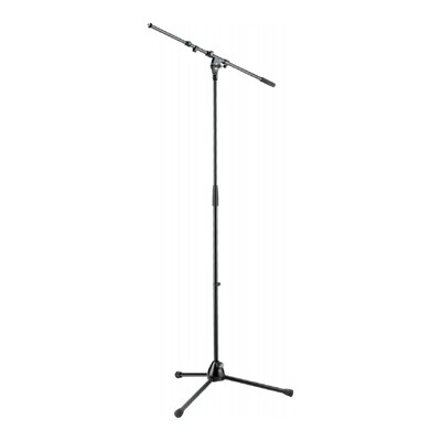 K&M 210/9 Tripod Microphone Stand with Telescopic Boom - Black