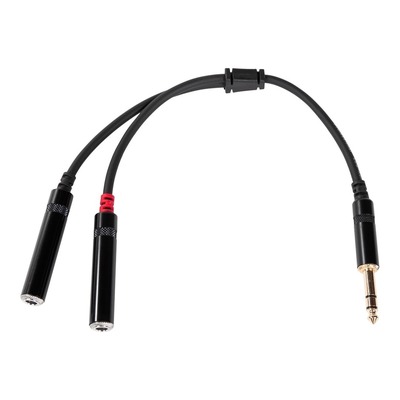 SWAMP Stereo to Mono Split - 1/4"(m) TRS to 2x 1/4"(f) TS - 30cm