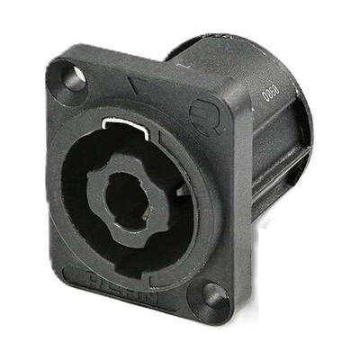 REAN RLS4MPZ 4-Pole D-Size Speakon Chassis Panel Mount Connector