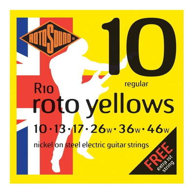 Rotosound R10 Roto Yellows Electric Guitar Strings - 10-46