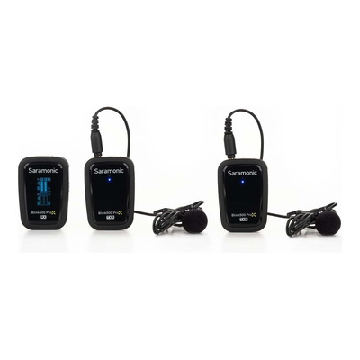 Saramonic Blink500 ProX B2R - 2-Person Wireless Mic System with 8GB Recording & Lav Mics
