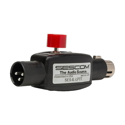 SESCOM IL-LPTT XLR Female To Male Push-To-Talk Inline Microphone Switch
