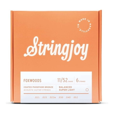 Stringjoy Foxwoods Coated Phosphor Bronze Acoustic Guitar Strings - SL - 11-52