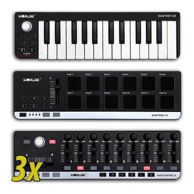 EASYMIDI Complete MIDI Controller Set - Keys, Pads, DAW control