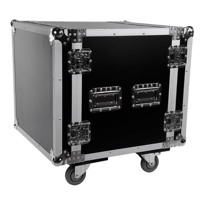 SWAMP Wooden Shockproof 19 inch Rack 10U Flight / Road Case on Wheels
