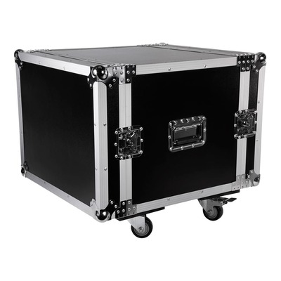 SWAMP Wooden Shockproof 19 inch Rack 8U Flight / Road Case on Wheels