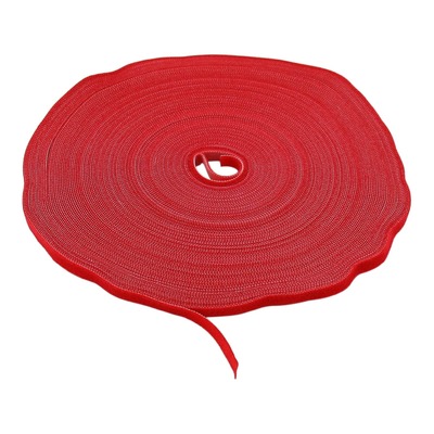 SWAMP Hook and Loop Cable Tie Roll - 50m - Red