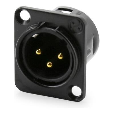 Yongsheng XLR Male YS146-BG Panel Mount Connector - Black