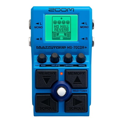 Zoom MS-70CDR+ MultiStomp Chorus Delay Reverb Effects Guitar Bass Pedal
